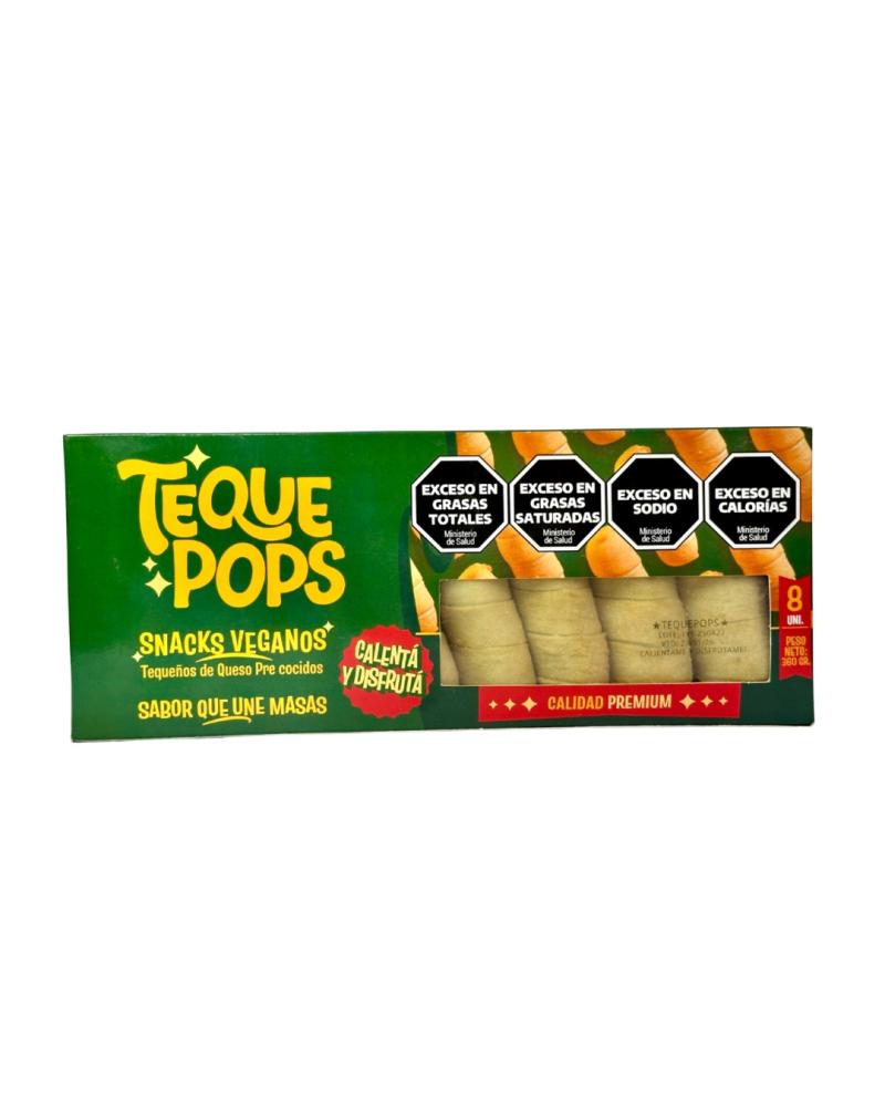 TEQUEÑOS DE QUESO ARTESANALES PRE COCIDOS VEGANOS CAJAX8UND TEQUEPOPS