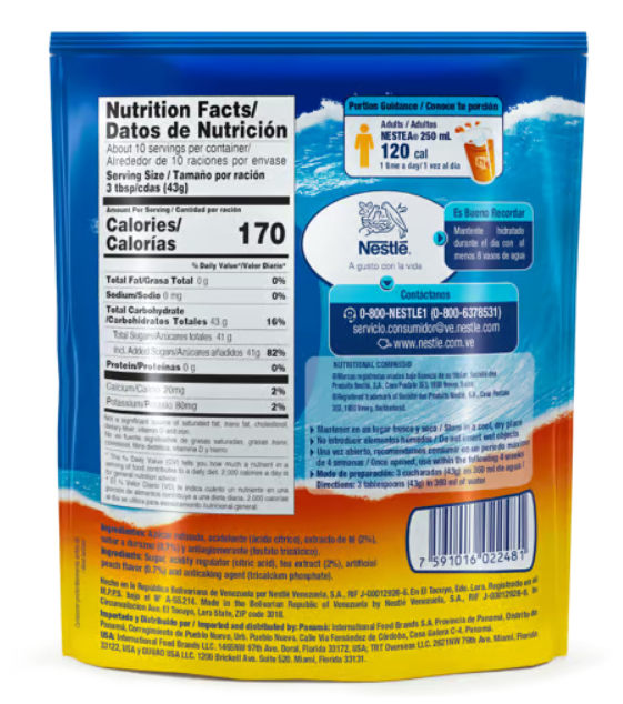NESTEA DURAZNO 450 GR
