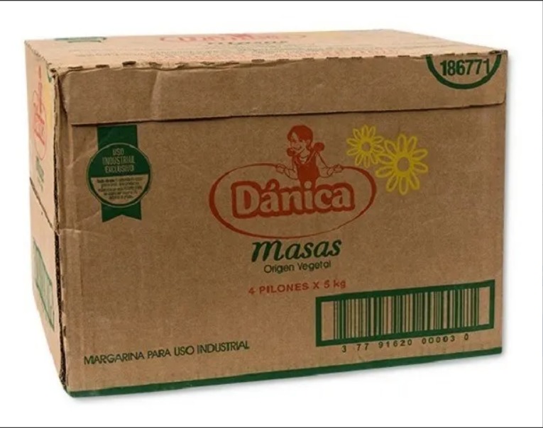 MANTECA DANICA MASAS BARRA 4X5K