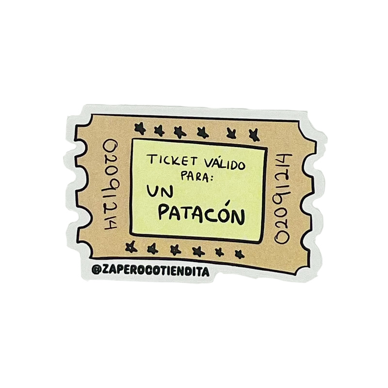 Sticker Ticket Patacón