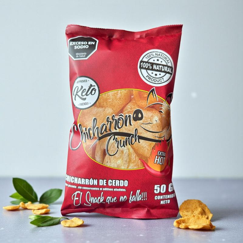 CHICHARRON CRUNCH EXTRA HOT 50 GR X 12U