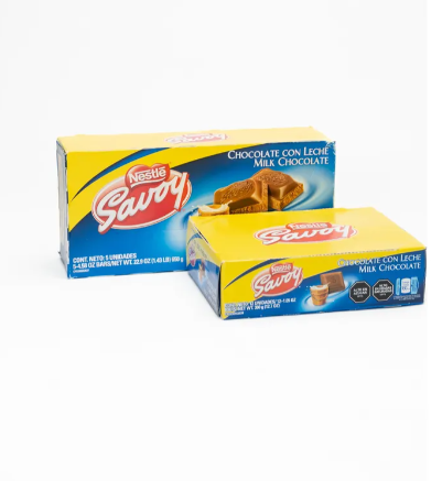 Chocolate Savoy con leche x 30gr