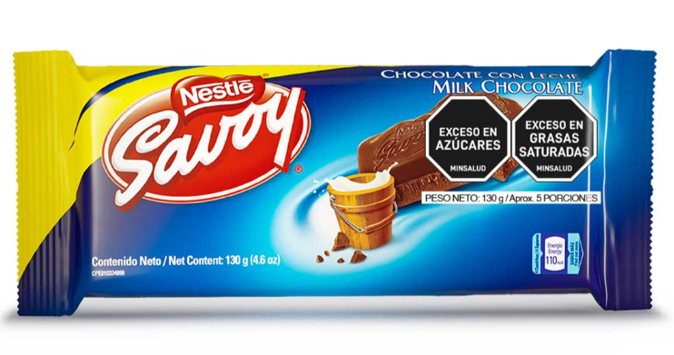 CAJA DE 5UNDS CHOCOLATE DE LECHE SAVOY 130GR