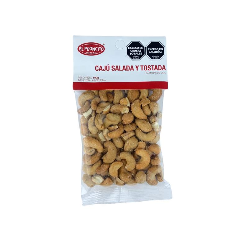 CASTAÑAS DE CAJU SALADA Y TOSTADA 100GR PEONCITO