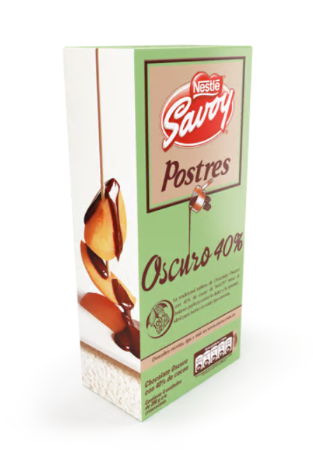 CAJA X 4 UNDS CHOCOLATE DE LECHE SAVOY OSCURO 40% X 200GR