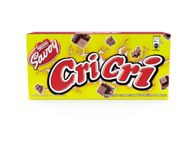 CAJA DE CHOCOLATE CRI CRI SAVOY X 123GR X 5UNDS