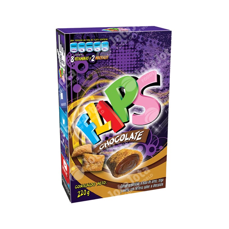 FLIPS DE CHOCOLATE CAJA X 220G