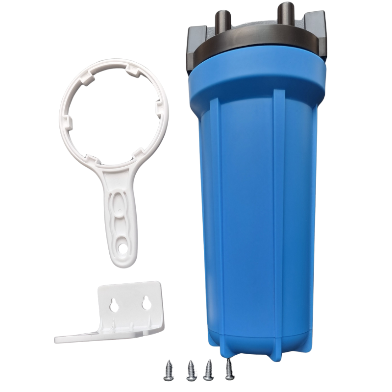 CARCASA AZUL 10X2.5 PORTA FILTRO CON ROSCA DE 3/4 DE BROCE PARA TRATAMIENTO DE AGUA