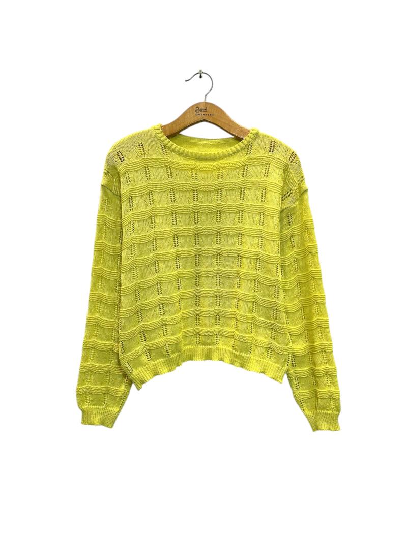 Sweater algodón calado cuadritos SV25205