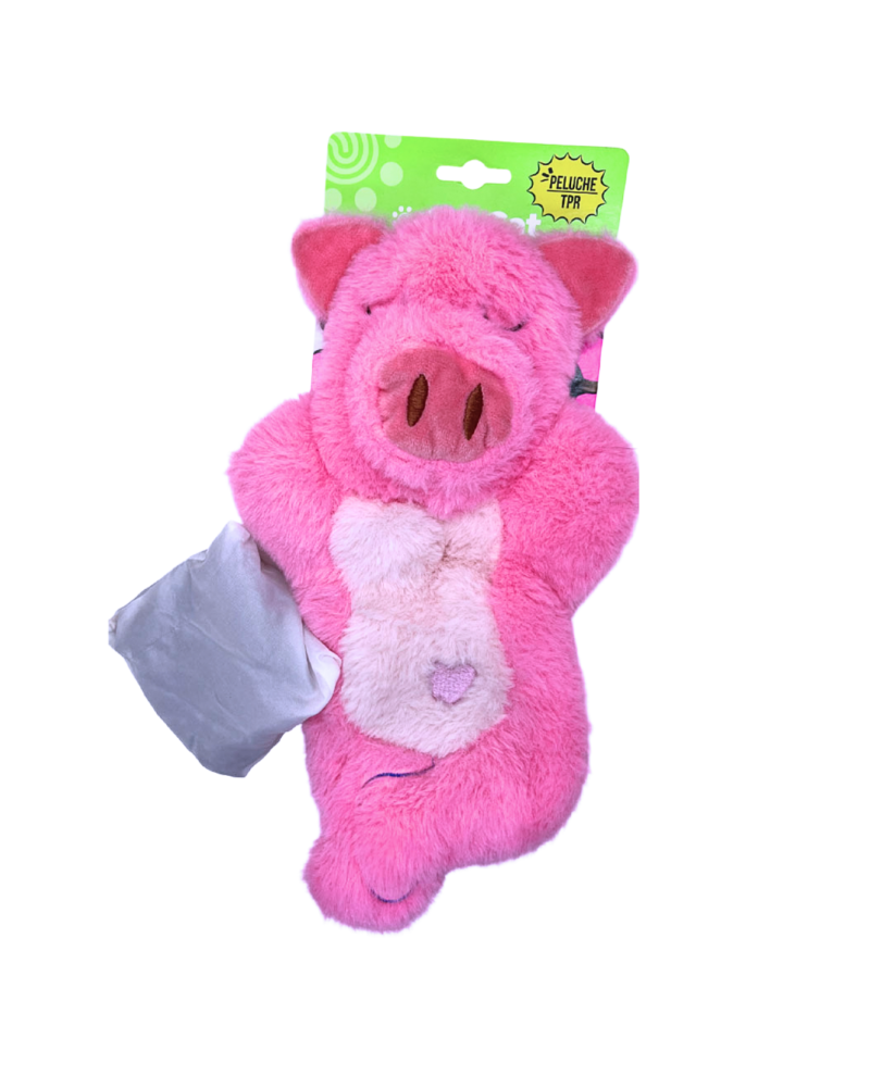 Juguete Peluche De Apego Térmico Cerdo Para Perro Mascotas