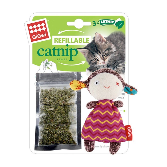 Juguete Para Gato Rellenable Oveja C/ Catnip Gigwi Millex