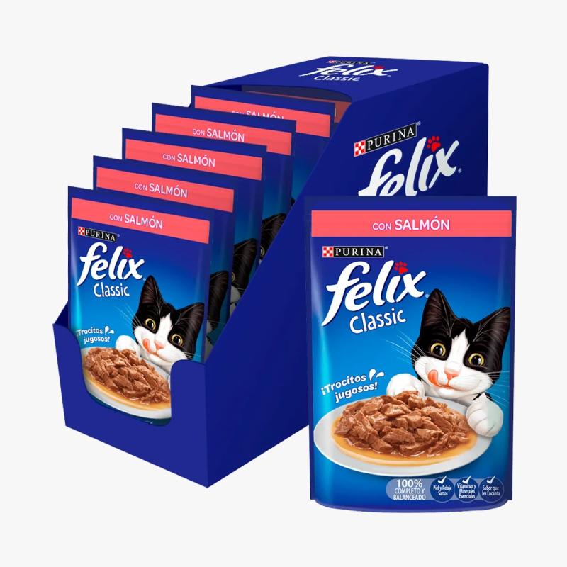 Felix Pouch Gato Adulto Salmon 85gr x15u
