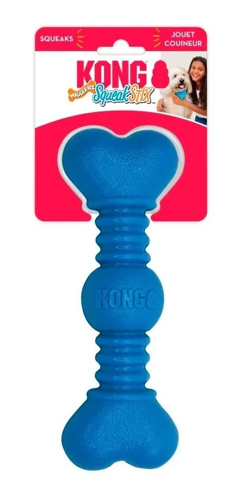 Juguete Hueso Kong Squeakstix Wigglerz Medium Perros Mascota