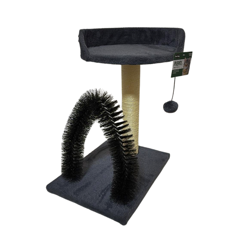 Rascador Puente Con Descanso Arbol Arco Cepillo Para Gatos