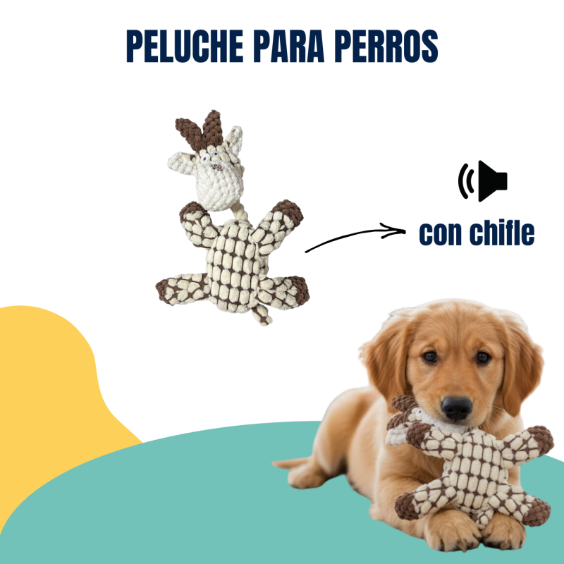 Juguete Peluche Para Perros Pato Con Chifle Petlisis Mascota