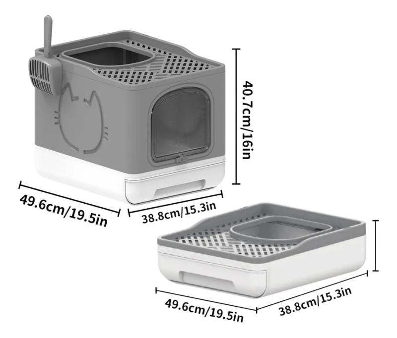 Litera Bandeja Sanitaria Cerrada Extraible Go Fresh Afp Gato