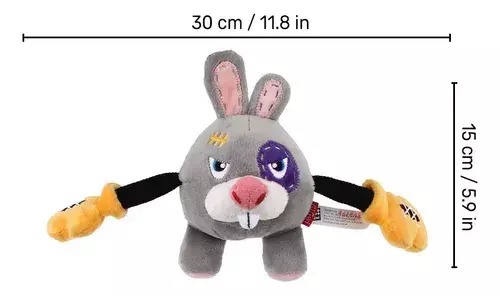 Juguete Para Perros Peluche Conejo Rock Zoo Gigwi Mascotas