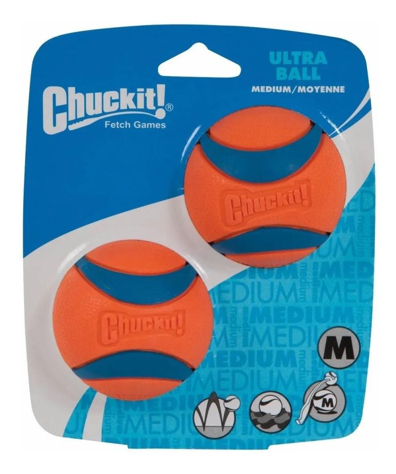 Juguete Pelota Ultra Ball Medium X2u Chuckit Perros Mascotas