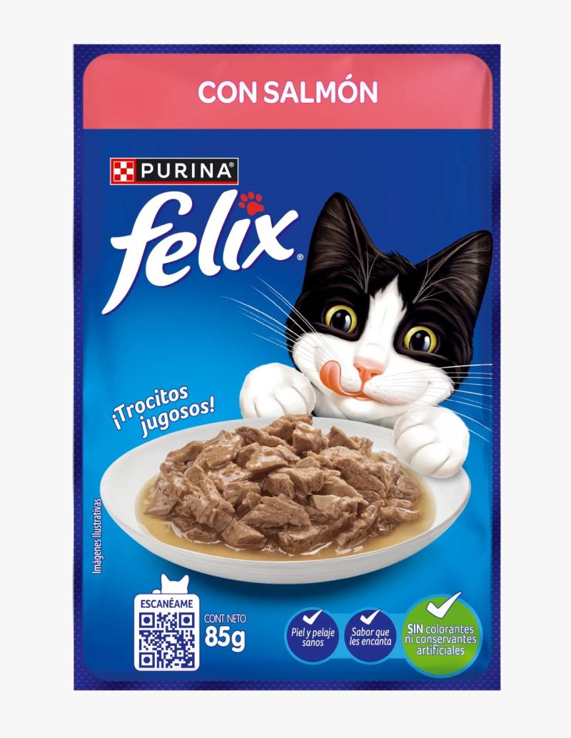 Felix Pouch Gato Adulto Salmon 85gr