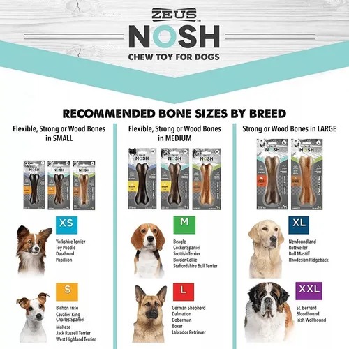Juguete Hueso Masticable Strong Nosh Large Sabor Pollo Perro