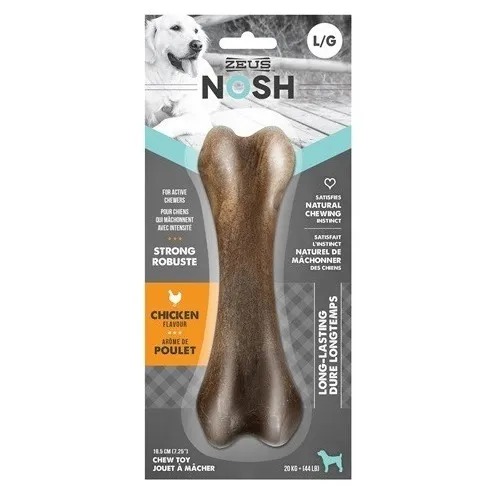 Juguete Hueso Masticable Strong Nosh Large Sabor Pollo Perro