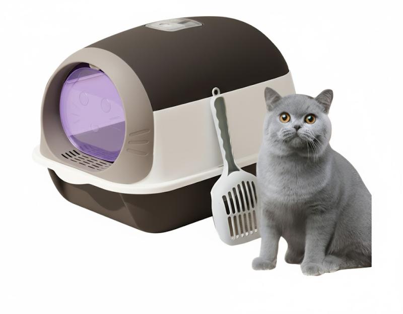 Litera Bandeja Cerrada Camila Arenero Sanitario Para Gatos Con Luz UV