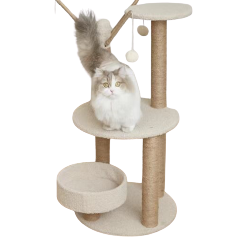 Rascador Torre Poste Gimnasio Nankin Para Gatos Mascotas