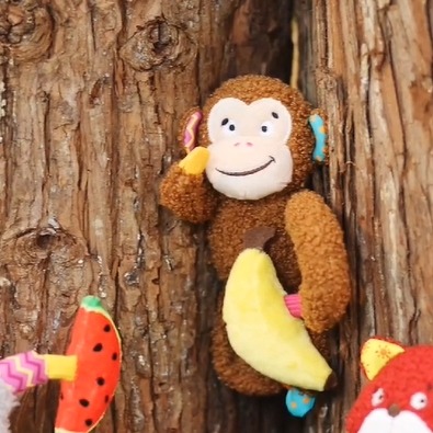 Juguete Peluche Para Perros Mono Banana Gigwi Millex