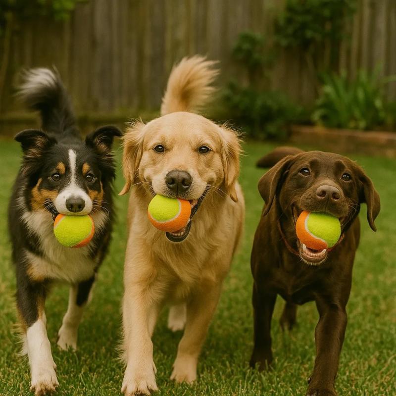 Juguete Para Perros Pelotas De Tenis X3 Antistress Mascotas