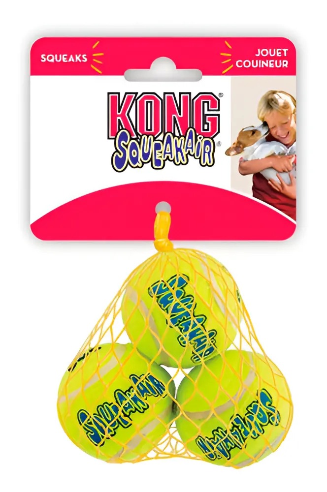 Juguete Pelota Squeak Air Ball Small 3u Y Chifle Para Perros