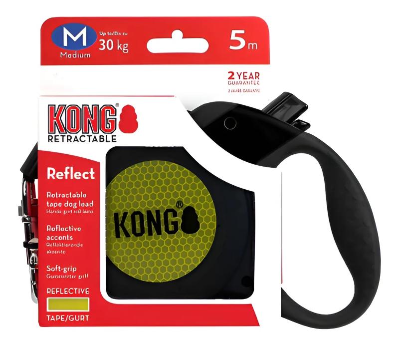 Correa Retractil Reflect Medium 5m Kong Para Perros Mascotas