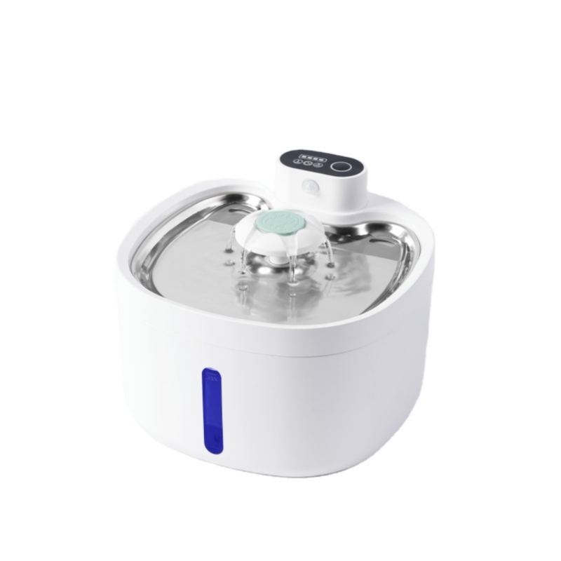 Fuente Bebedero Dispenser De Agua Acero 2,6lt Perros Gatos