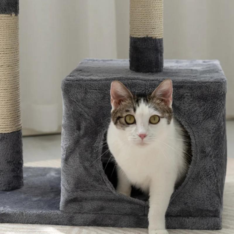 Rascador Cucha Doble Piso Descanso Premium Gatos Mascotas