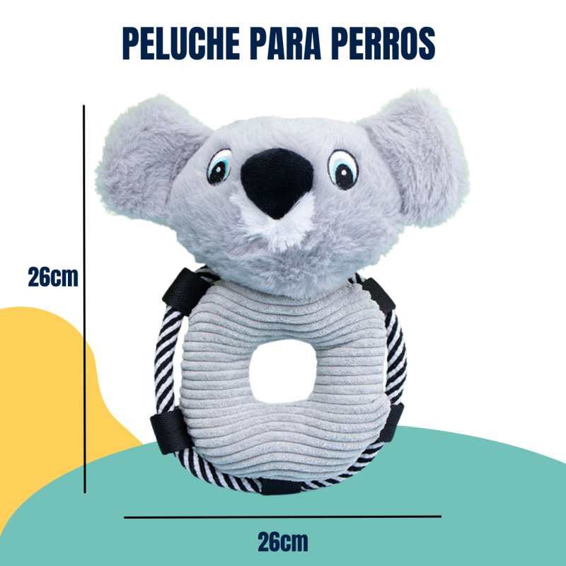 Juguete Peluche Para Perros Koala Con Chifle Petlisis