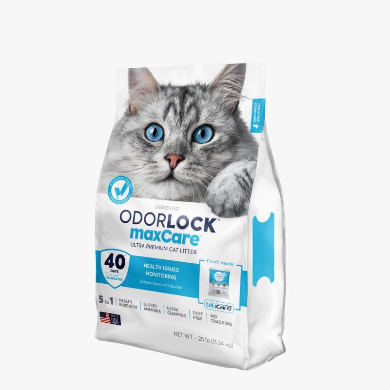 Piedrita Para Gatos Sanitarias Aglomerante Odourlock MaxCare 12kg