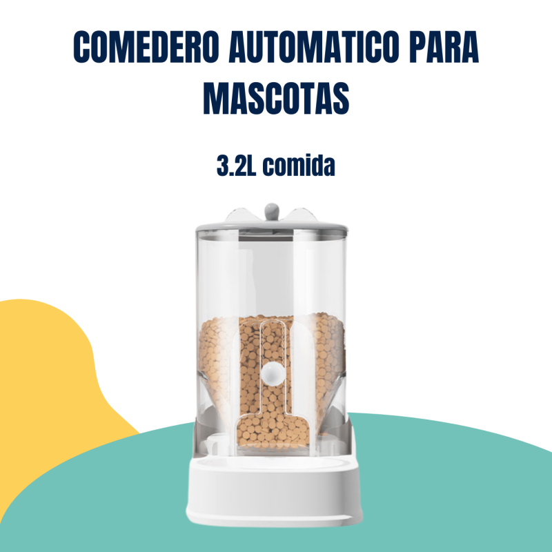 Dispenser Comedero Automatico 3,2lts Mascotas Perros