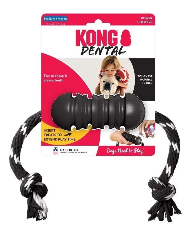 Juguete Mordillo Extreme Dental Con Soga Medium Para Perros