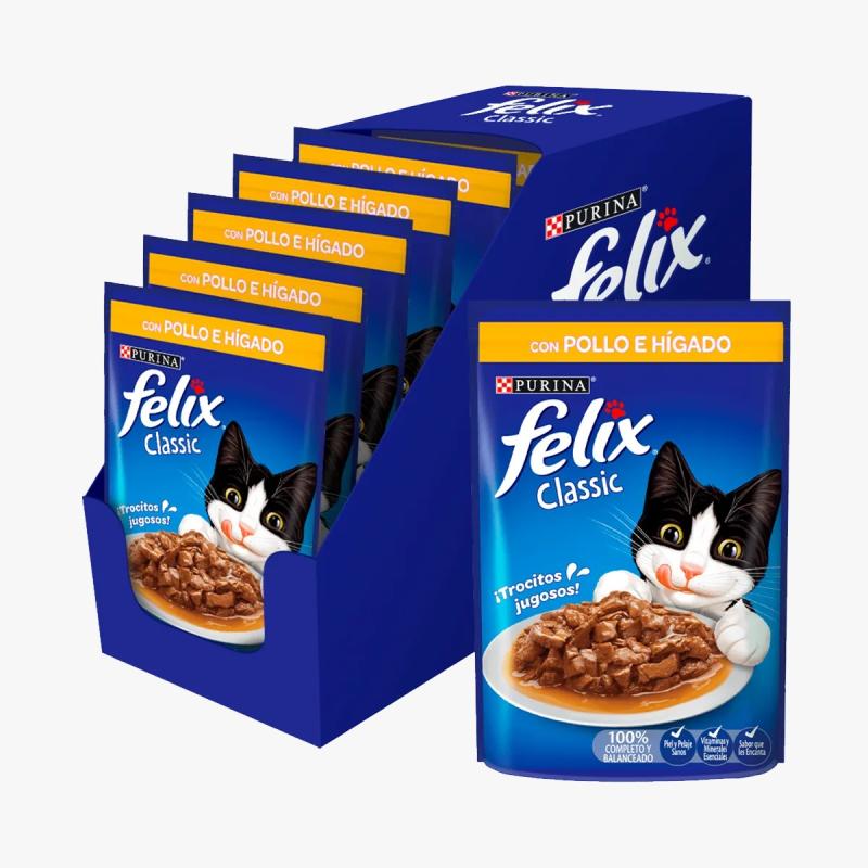 Felix Pouch Gato Adulto Pollo 85gr x15u