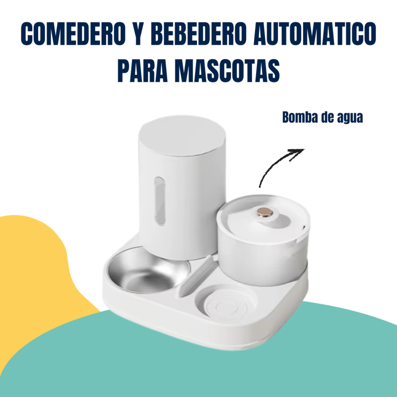 Comedero Bebedero Dispenser Doble Automatico 1,8lts Mascotas