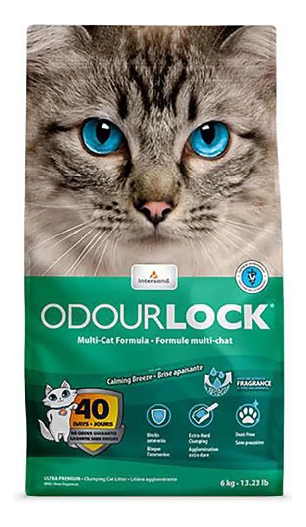 Piedrita Para Gatos Sanitarias Aglomerante Odourlock Calming Breeze 6kg