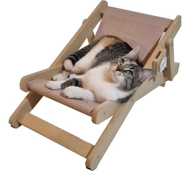 Rascador Para Gatos Hamaca Reposera Plegable Con Pelota
