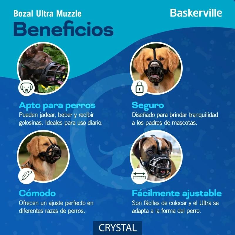 Bozal Ajustable Baskerville Ultra Muzzle Perros Talle 3