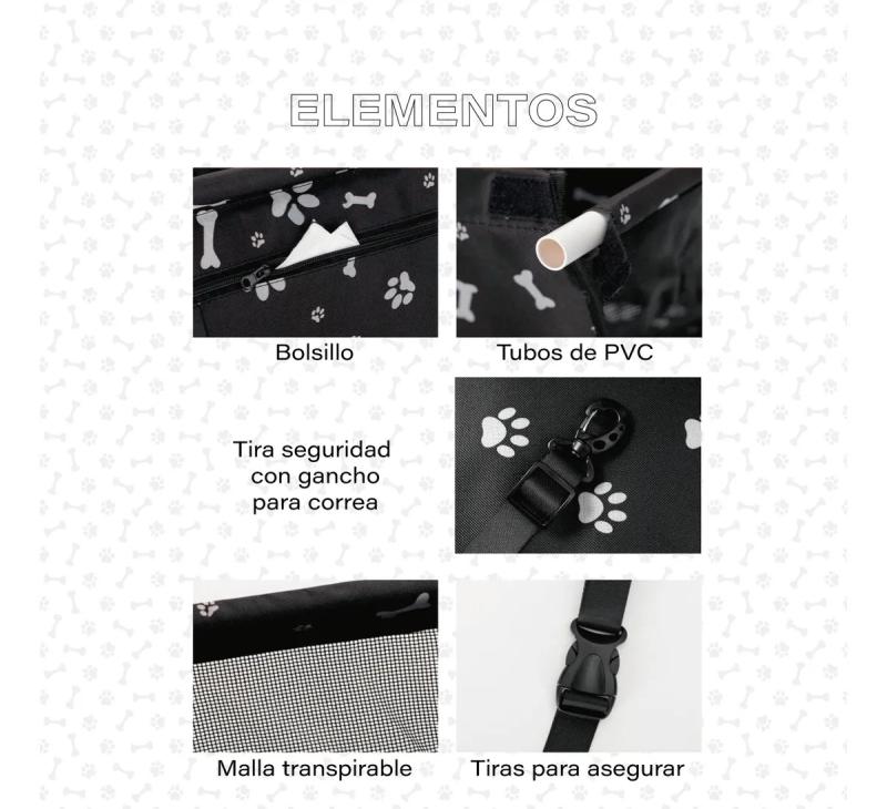 Asiento Auto Mascota Perro Gato Silla Funda Bolso Amuni