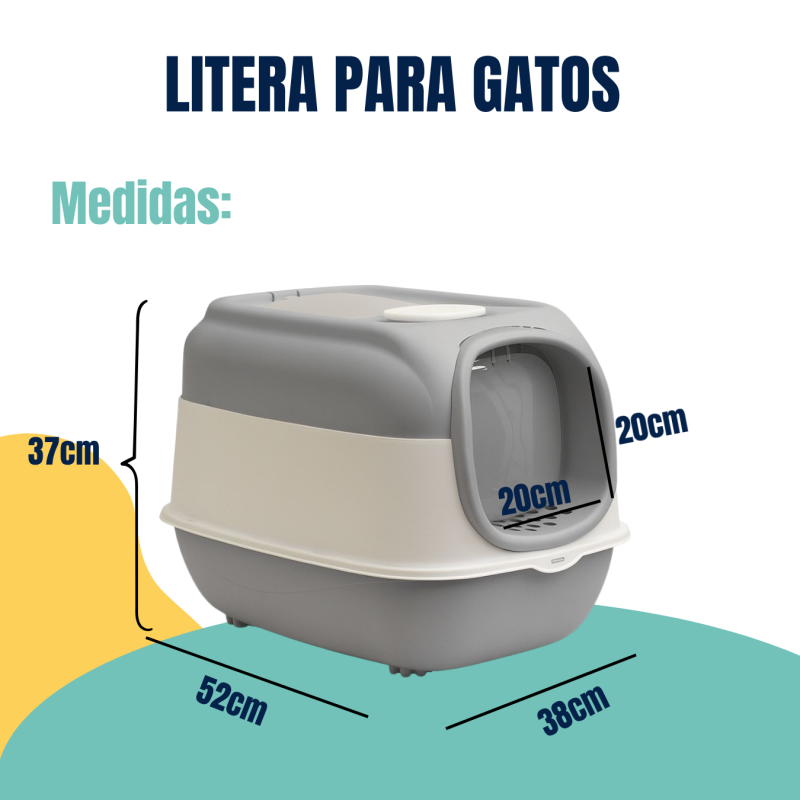 Litera Bandeja Cerrada America Sanitaria Arenero Para Gatos