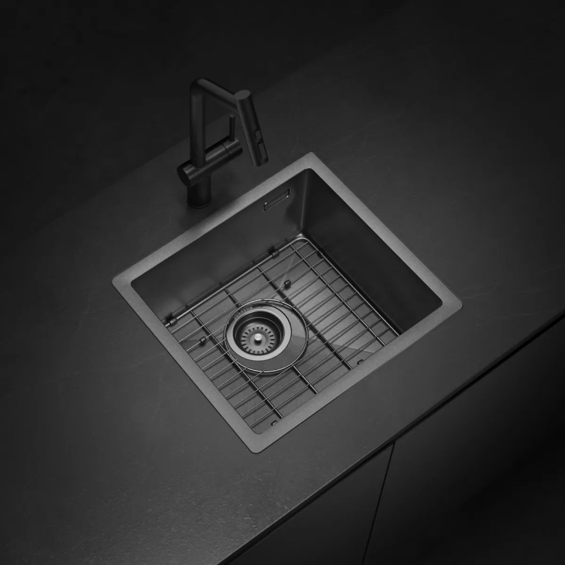 Bacha De Cocina Simple Johnson Acero Signature Enkel SE45 Gun Black