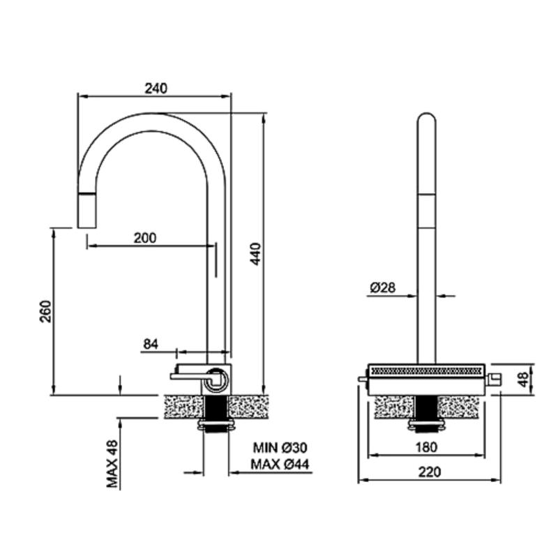 Grifería Cocina Multifunción Monocomando Extensible Peirano Zenith 20-182 Cromo
