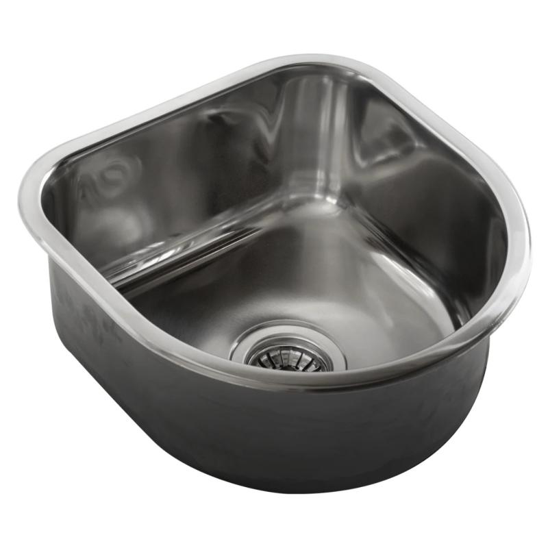 Pileta Simple Cocina 37x38cm Acero Inoxidable Mi Pileta 500E