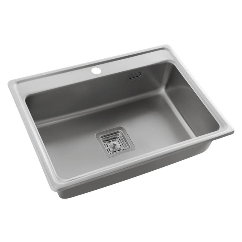 Bacha Cocina Simple Designia Acero Inox. Mi Pileta 783E