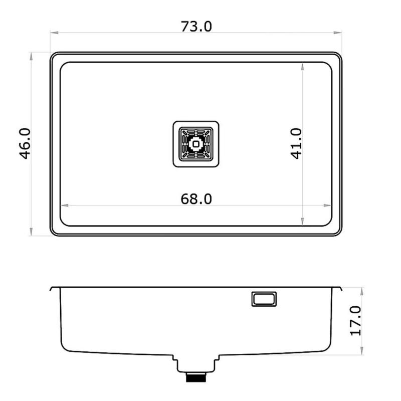Bacha Cocina Simple Acero Inox. Mi Pileta Designia 788