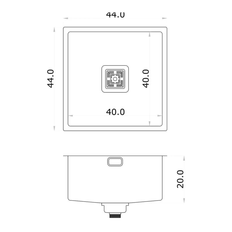 Bacha Cocina Simple Etna Mi Pileta 710